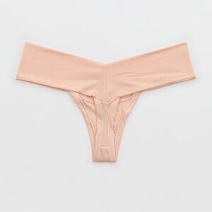 Aerie Smoothez everyday V thong in dusty pink shimmer M